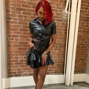 CUTE 2 piece leather set